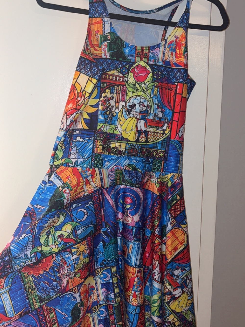 Women’s knock off BlackMilk Beauty & Beast Stained-Glass Print Dress